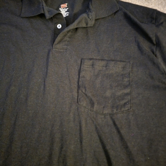Hanes Polo Shirt Sz L - Picture 3 of 3